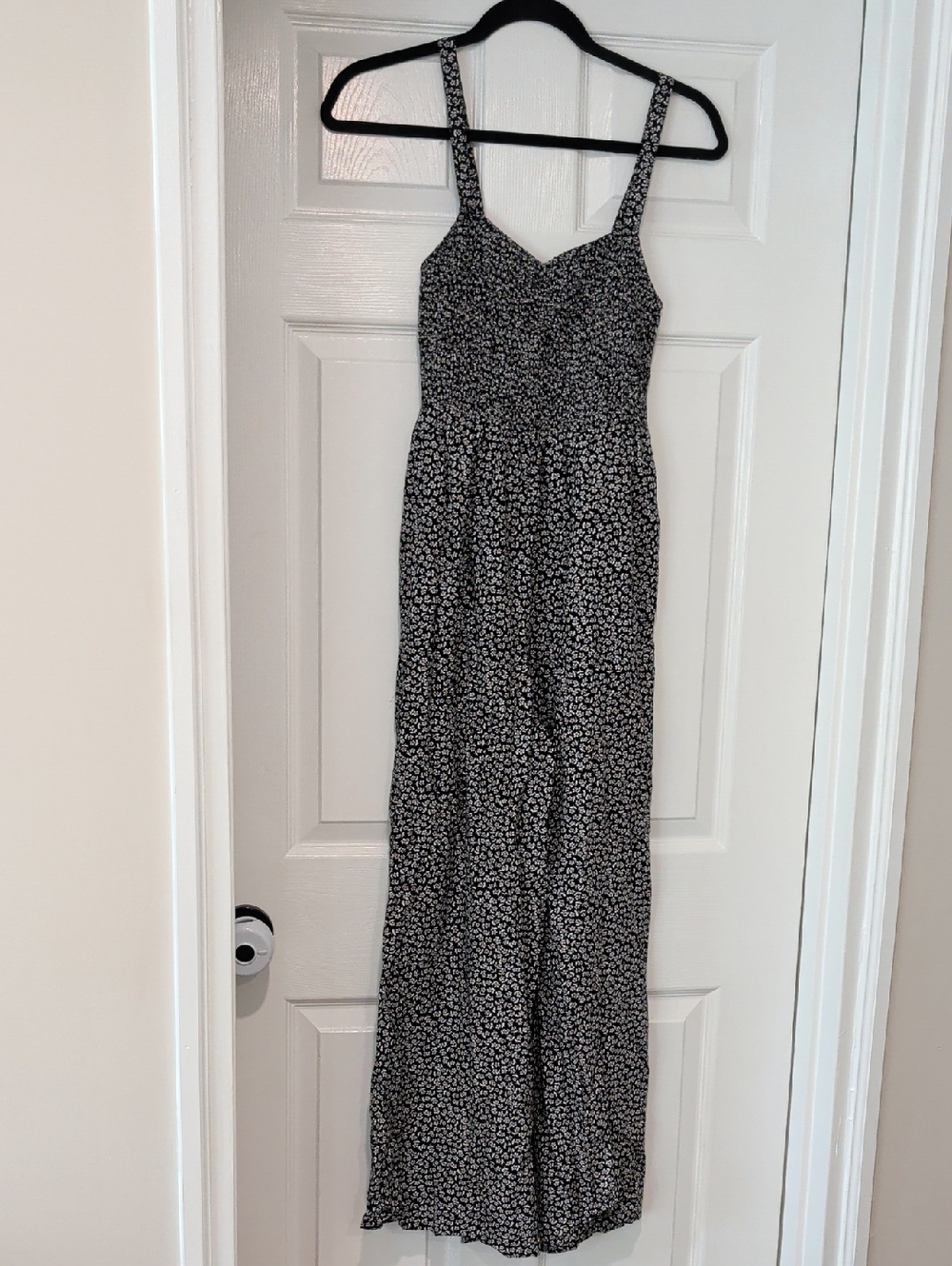 Madewell Black and White Floral-Print Jumper